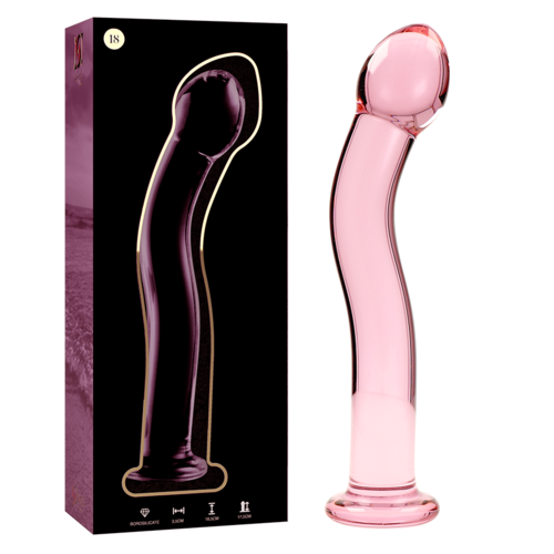 NEBULA SERIES BY IBIZA - MODELO 18 DILDO CRISTAL TRANSPARENTE 18.5 CM -O- 3.5 CM