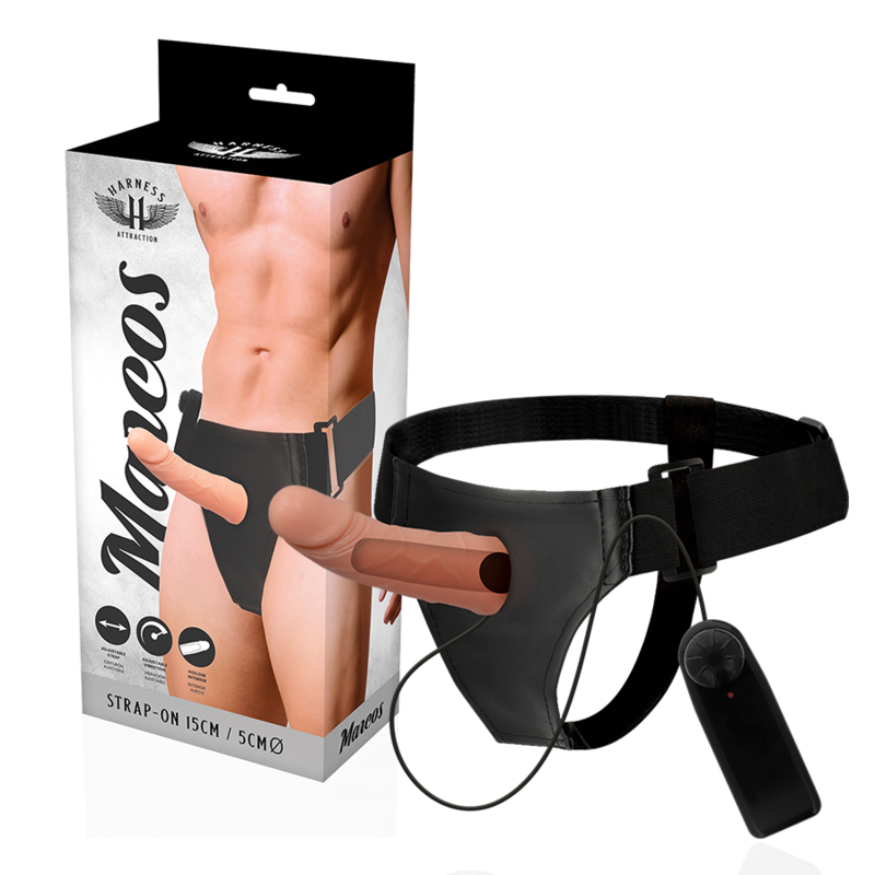HARNESS ATTRACTION - ARNÉS  HUECO MARCOS CON VIBRADOR 15 CM -O- 5 CM