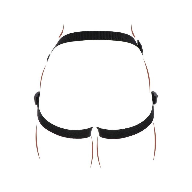 GET REAL - STRAP-ON PLEASURE HARNÉS NEGRO