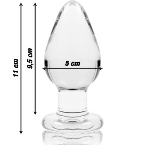 NEBULA SERIES BY IBIZA - MODELO 3 PLUG CRISTAL TRANSPARENTE 11 CM -O- 5 CM