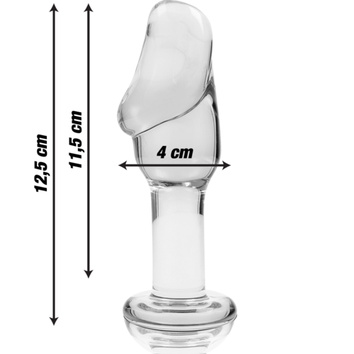 NEBULA SERIES BY IBIZA - MODELO 6 PLUG CRISTAL TRANSPARENTE 12.5 CM -O- 4 CM