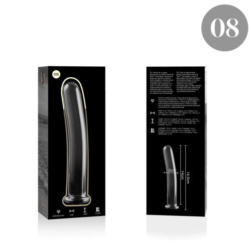 NEBULA SERIES BY IBIZA - MODELO 8 DILDO CRISTAL TRANSPARENTE 14.5 CM -O- 2 CM