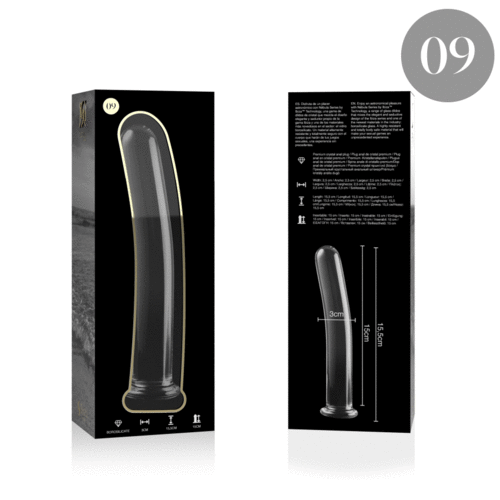 NEBULA SERIES BY IBIZA - MODELO 9 DILDO CRISTAL TRANSPARENTE 15.5 CM -O- 2.5 CM