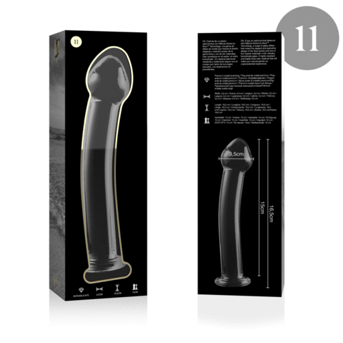 NEBULA SERIES BY IBIZA - MODELO 11 DILDO CRISTAL TRANSPARENTE 16 CM -O- 3 CM