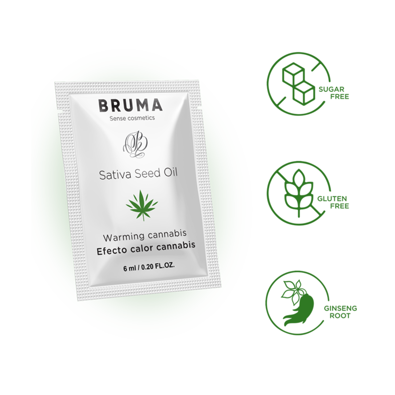 BRUMA - 6 ML GEL DESLIZANTE CON ACEITE DE SEMILLA EFECTO CALOR SABOR CANNABIS