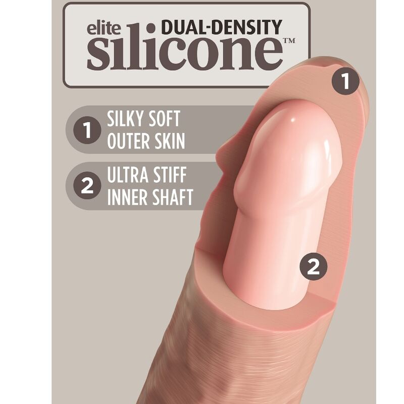 KING COCK - ÉLITE DILDO REALÍSTICO SILICONA 23 CM