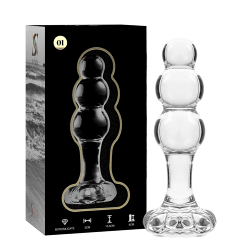 NEBULA SERIES BY IBIZA - MODELO 1 PLUG CRISTAL TRANSPARENTE 10.5 CM -O- 3 CM