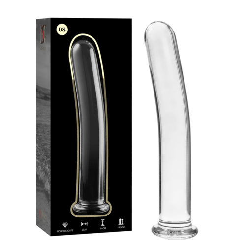 NEBULA SERIES BY IBIZA - MODELO 8 DILDO CRISTAL TRANSPARENTE 14.5 CM -O- 2 CM