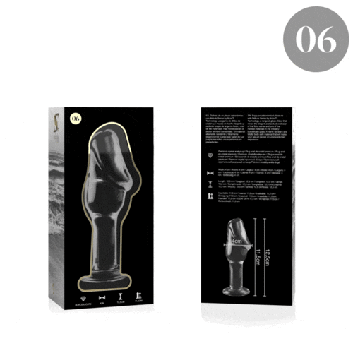 NEBULA SERIES BY IBIZA - MODELO 6 PLUG CRISTAL TRANSPARENTE 12.5 CM -O- 4 CM
