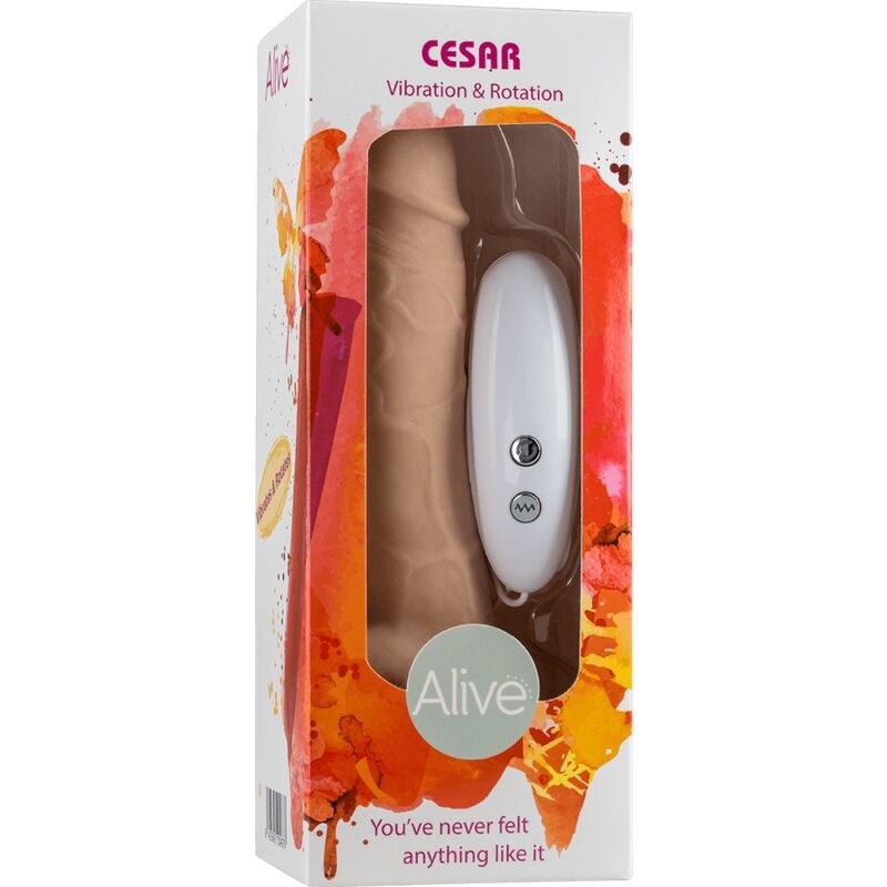 ALIVE - CESAR PENE REALÍSTICO VIBRADOR & ROTADOR 17.5 CM