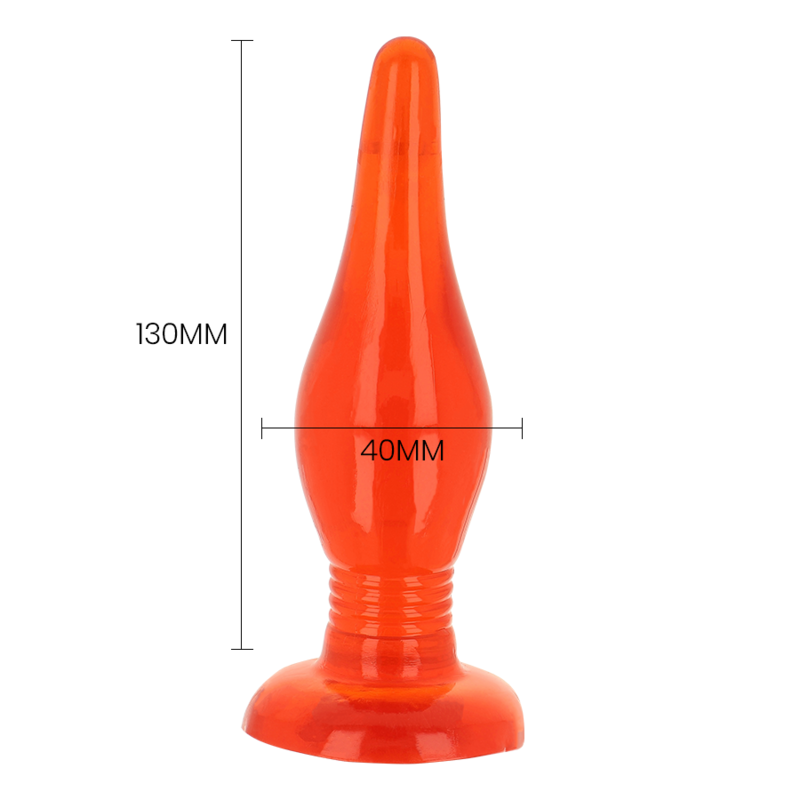 BAILE - PLUG ANAL TACTO SUAVE ROJO 14.2 CM