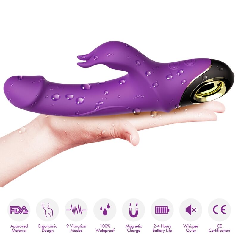 ARMONY - METEROR DILDO VIBRADOR RABBIT VIOLETA