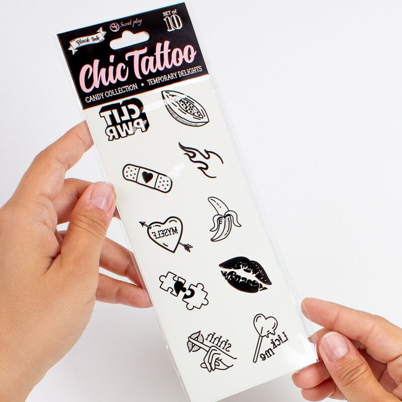 SECRETPLAY - SET DE 10 TATTOOS TEMPORALES CANDY COLLECTION