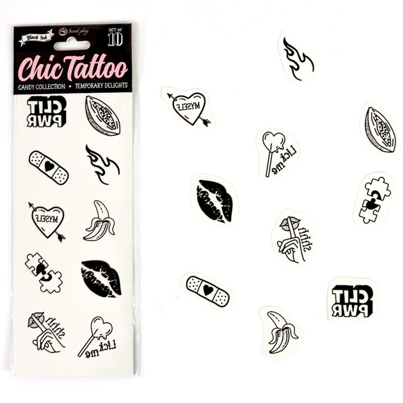 SECRETPLAY - SET DE 10 TATTOOS TEMPORALES CANDY COLLECTION