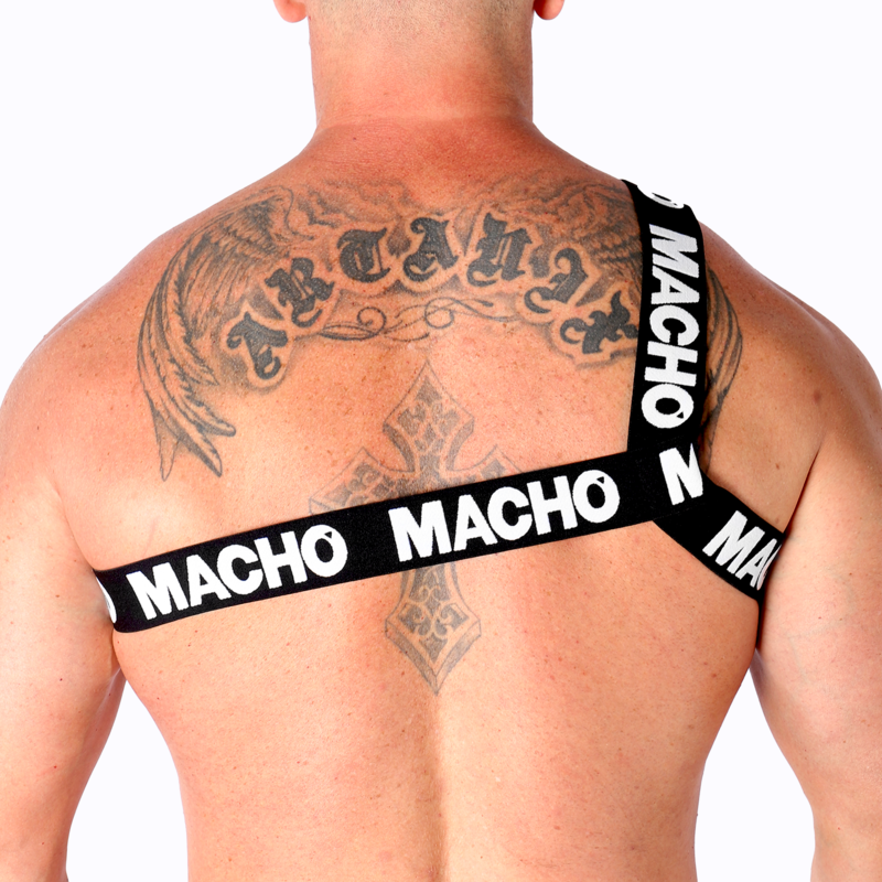MACHO - ARNÉS ROMANO BLANCO S/M