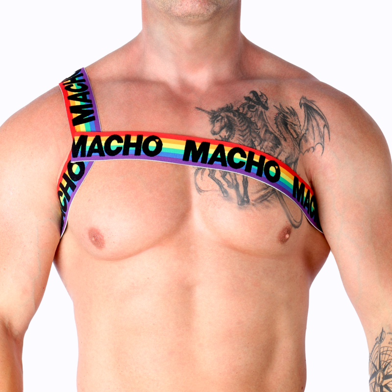 MACHO - ARNÉS ROMANO BLANCO S/M