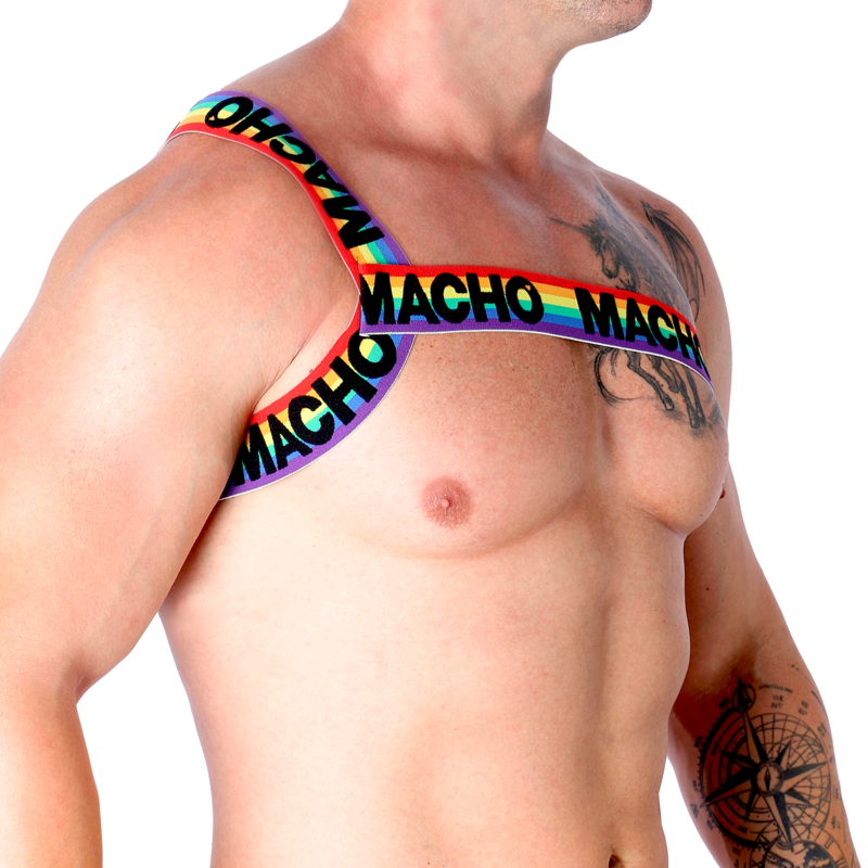 MACHO - ARNÉS ROMANO BLANCO S/M