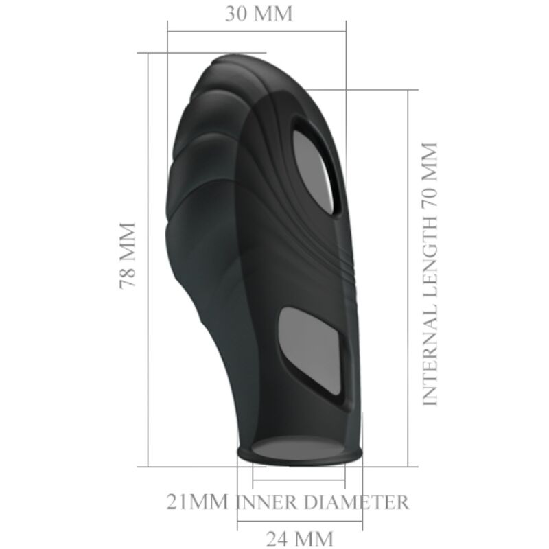 PRETTY LOVE - LICH VIBRADOR DE DEDO SILICONA NEGRO