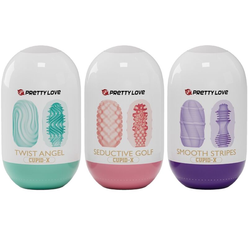 PRETTY LOVE - CUPID X 18 MASTURBADORES MASCULINOS DIFERENTES TEXTURAS