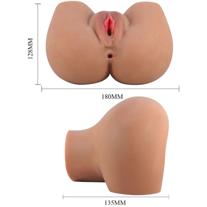 CRAZY BULL - MILA TRASERO VIBRADOR CON VAGINA Y ANO REALÍSTICO CONTROL REMOTO