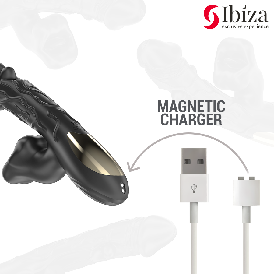 IBIZA - VIBRADOR Y ESTIMULADOR DE CLÍTORIS CON EFECTO MORDEDOR Y ROTACIÓN