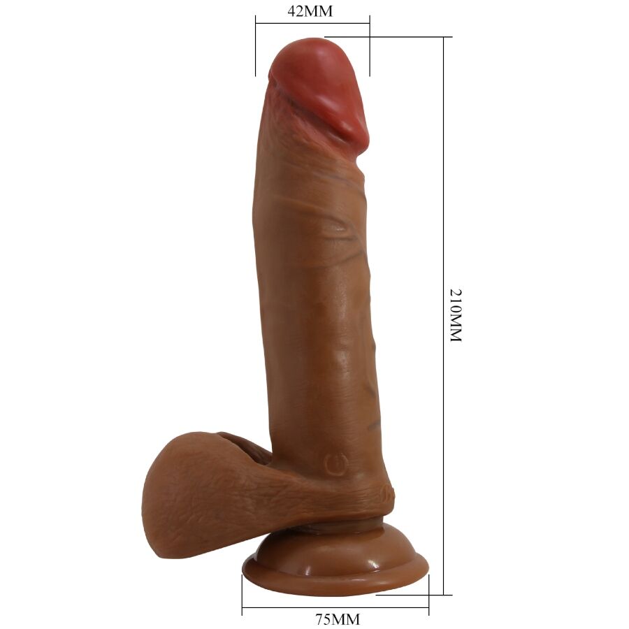 BAILE - ABEL DILDO REALÍSTICO 21 CM MULATO