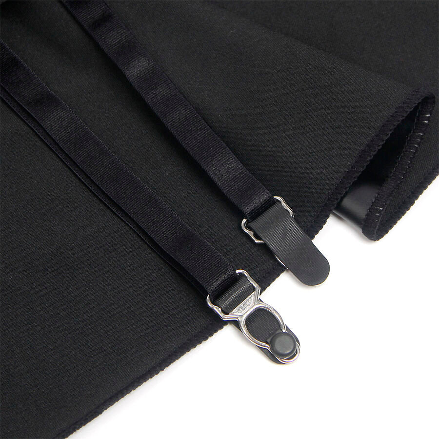 SUBBLIME - 957704 VESTIDO DE CUERO CON CREMALLERA Y ENCAJE NEGRO S/M