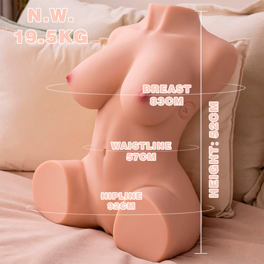 XISE - DANIA THRUSTING TORSO REALÍSTICO CON VIBRACIÓN FEMENINO 52 CM