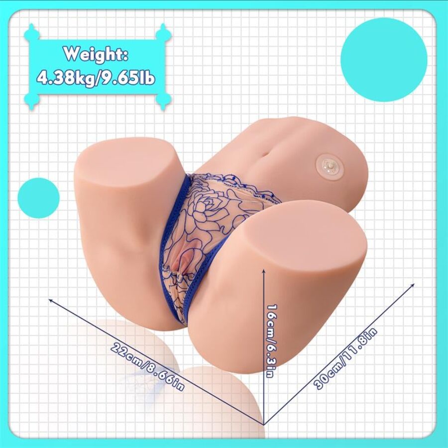 XISE - MAYA SUCKING MASTURBADOR VAGINA Y ANO REALÍSTICO CON VIBRACIÓN Y SUCCIONADOR 4.5 KG