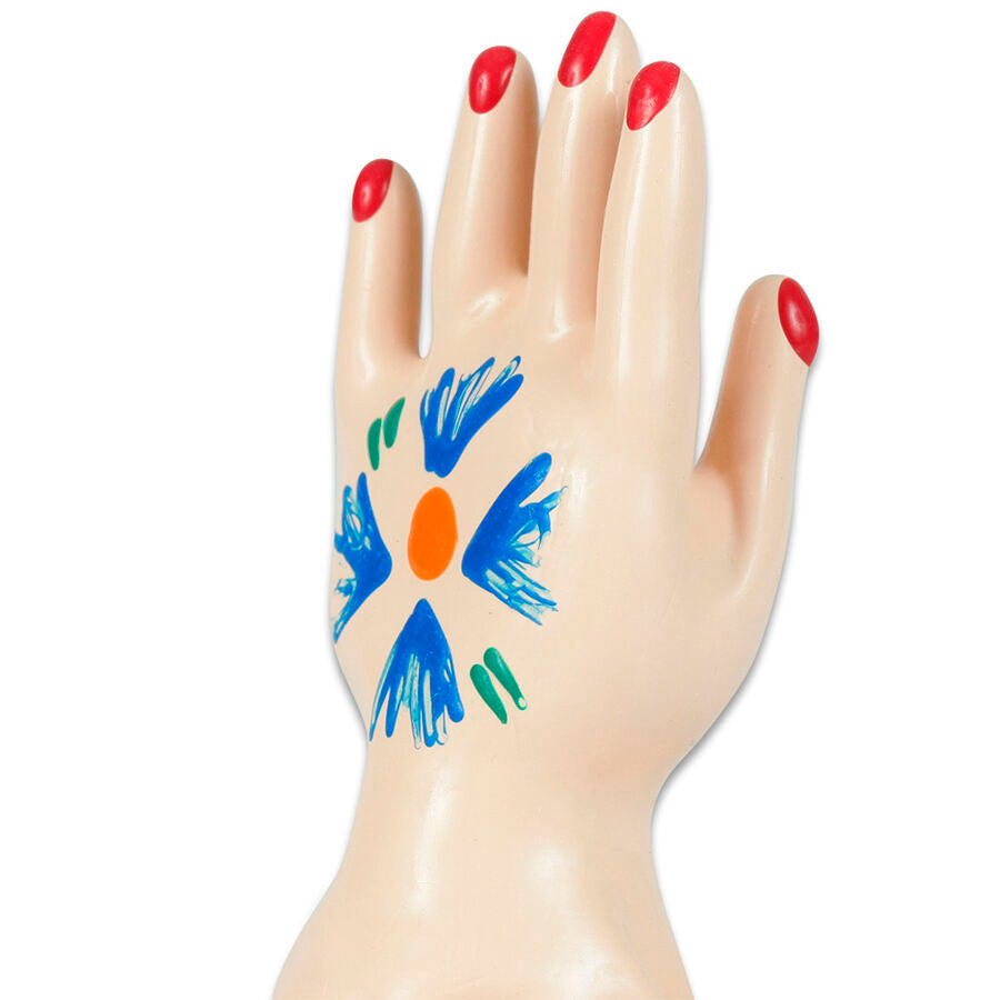 CONDOMERIE - PRESERVATIVO DECORATIVO PINTADO A MANO PALMA DE LA MANO MODELO 1