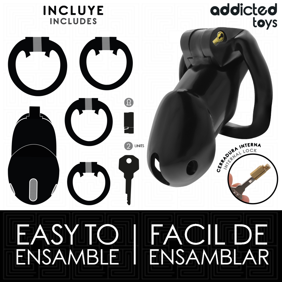 ADDICTED TOYS LOCKED - MINDNIGHT CELL JAULA PARA PENE TALLA L