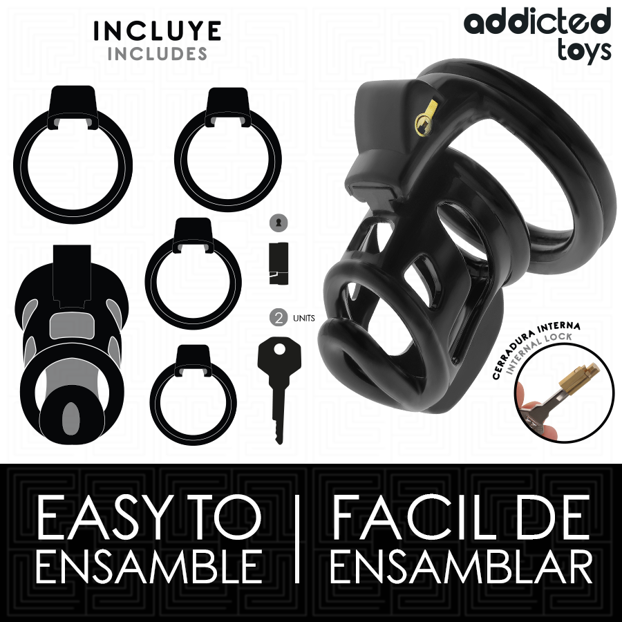 ADDICTED TOYS LOCKED - GILDEN CAGE JAULA PARA PENE DE SILICONA 8,5 CM