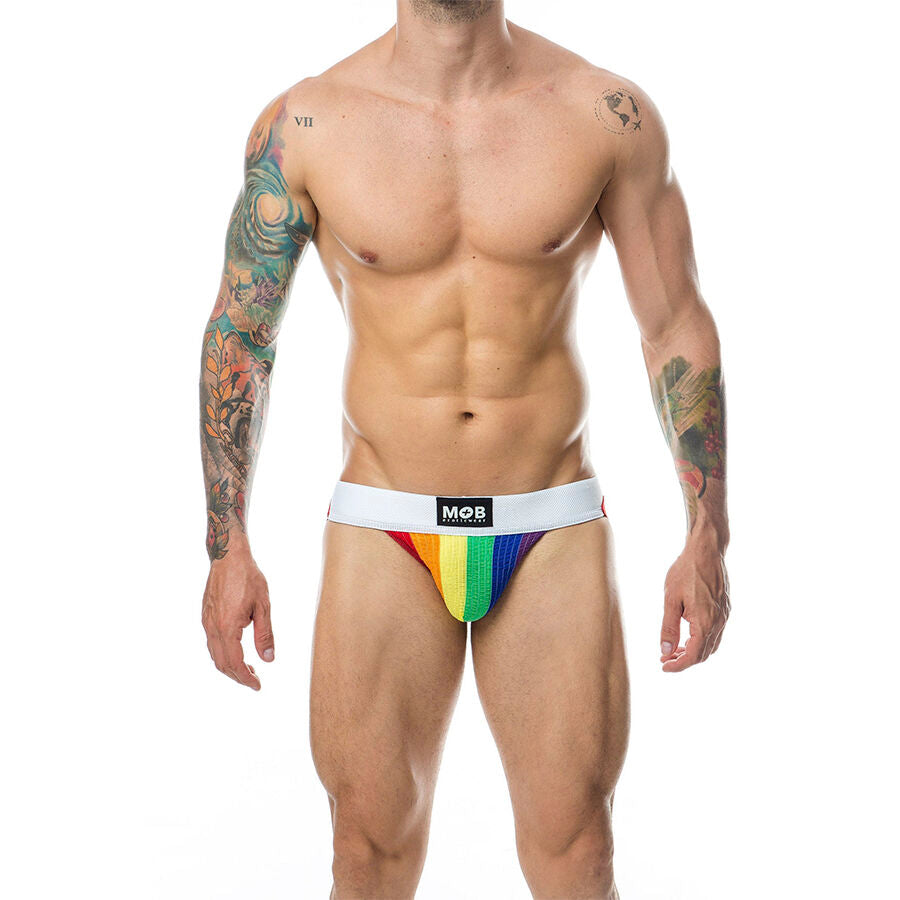 MOB - JOCK CLASICO STRIPE RAINBOW TALLA L