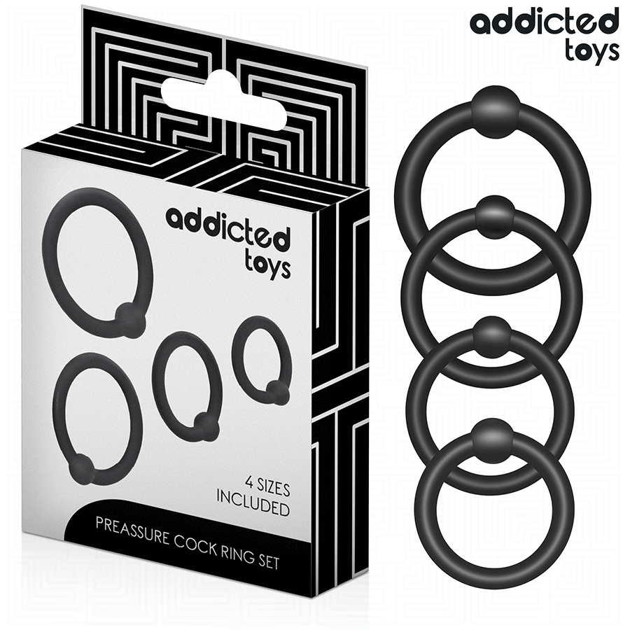 ADDICTED TOYS - SET ANILLOS SILICONA DE PRESIÓN