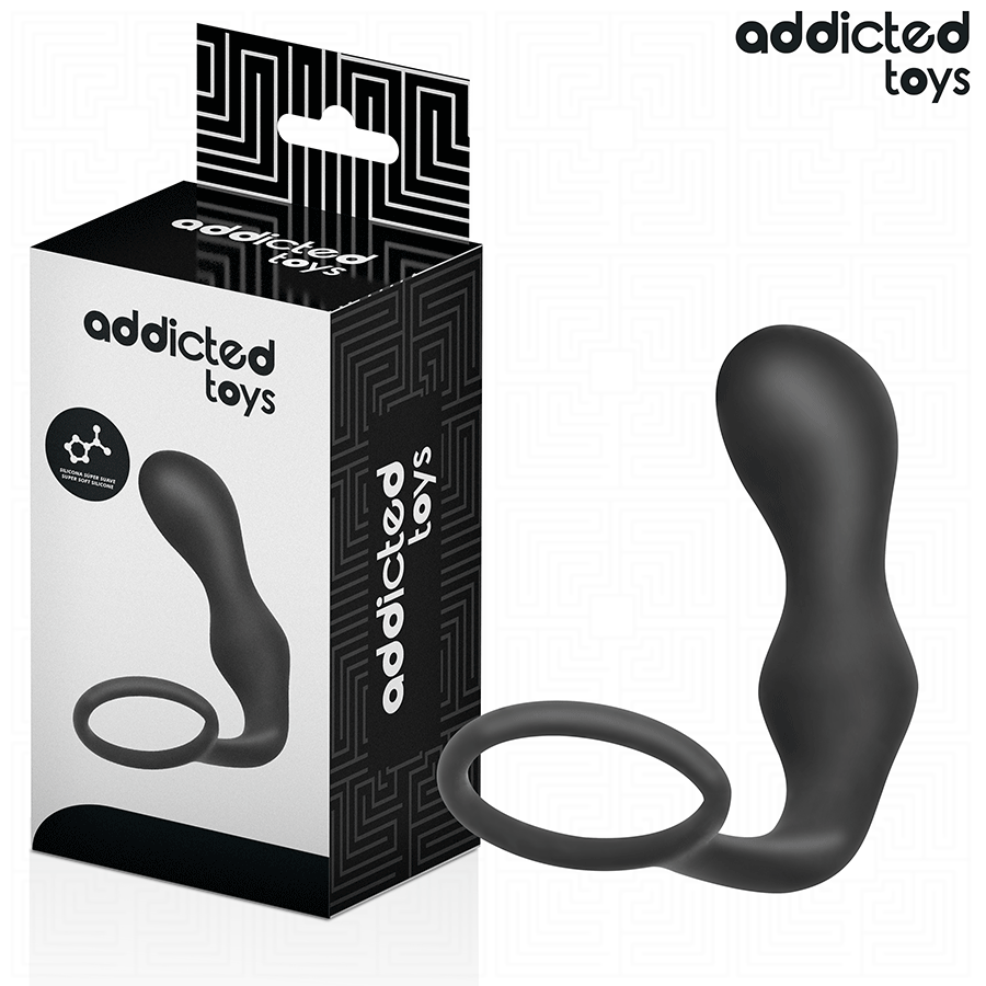 ADDICTED TOYS - PLUG ANAL CON ANILLO SILICONA MODELO 3