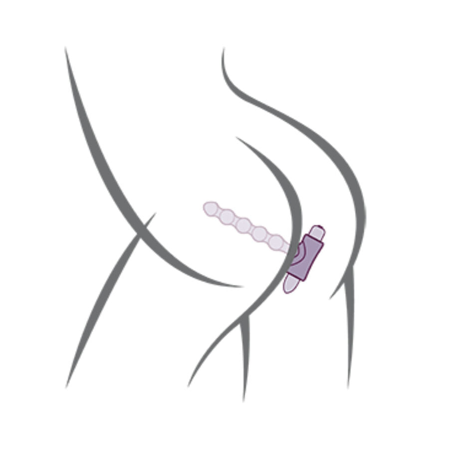 ROCKS- OFF - PETITE SENSATIONS PEARLS PLUG ANAL VIBRADOR NEGRO