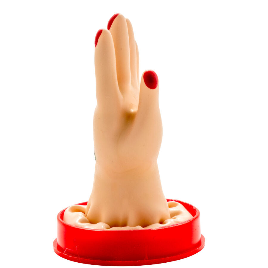 CONDOMERIE - PRESERVATIVO DECORATIVO PINTADO A MANO PALMA DE LA MANO MODELO 1
