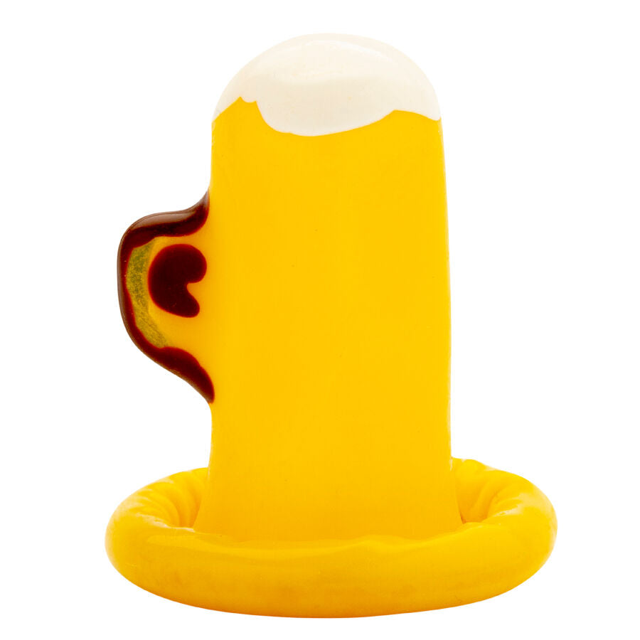 CONDOMERIE - PRESERVATIVO DECORATIVO PINTADO A MANO VASO DE CERVEZA