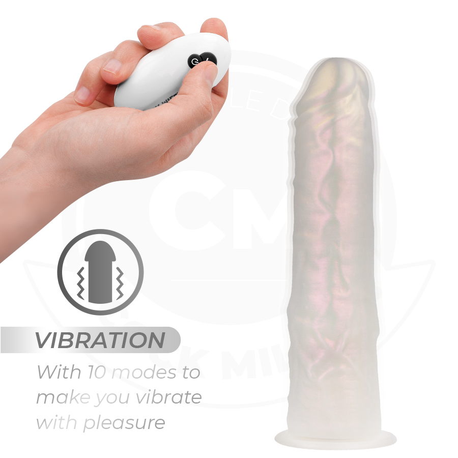 COCK MILLER - DILDO SILICONA 19,5 CM , LUCES Y VIBRACIÓN CON CONTROL REMOTO