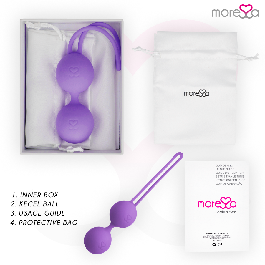 MORESSA - OSIAN TWO ENTRENAMIENTO SUELO PELVICO 101gr PREMIUM SILICONA LILA