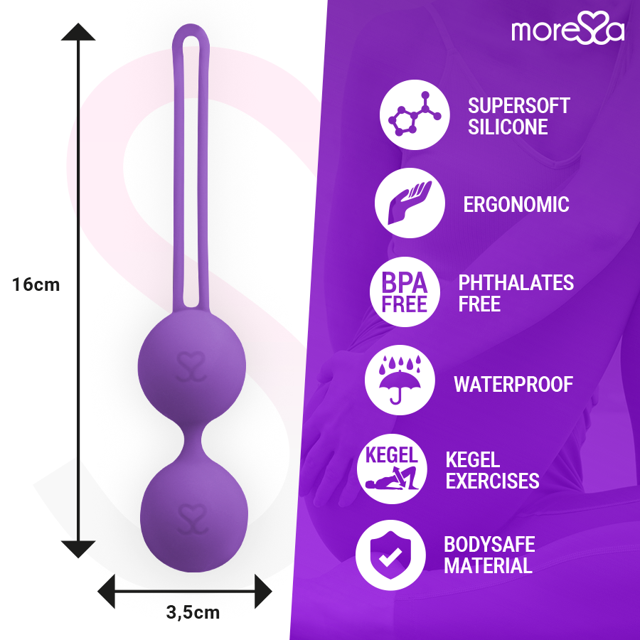 MORESSA - OSIAN TWO ENTRENAMIENTO SUELO PELVICO 101gr PREMIUM SILICONA LILA