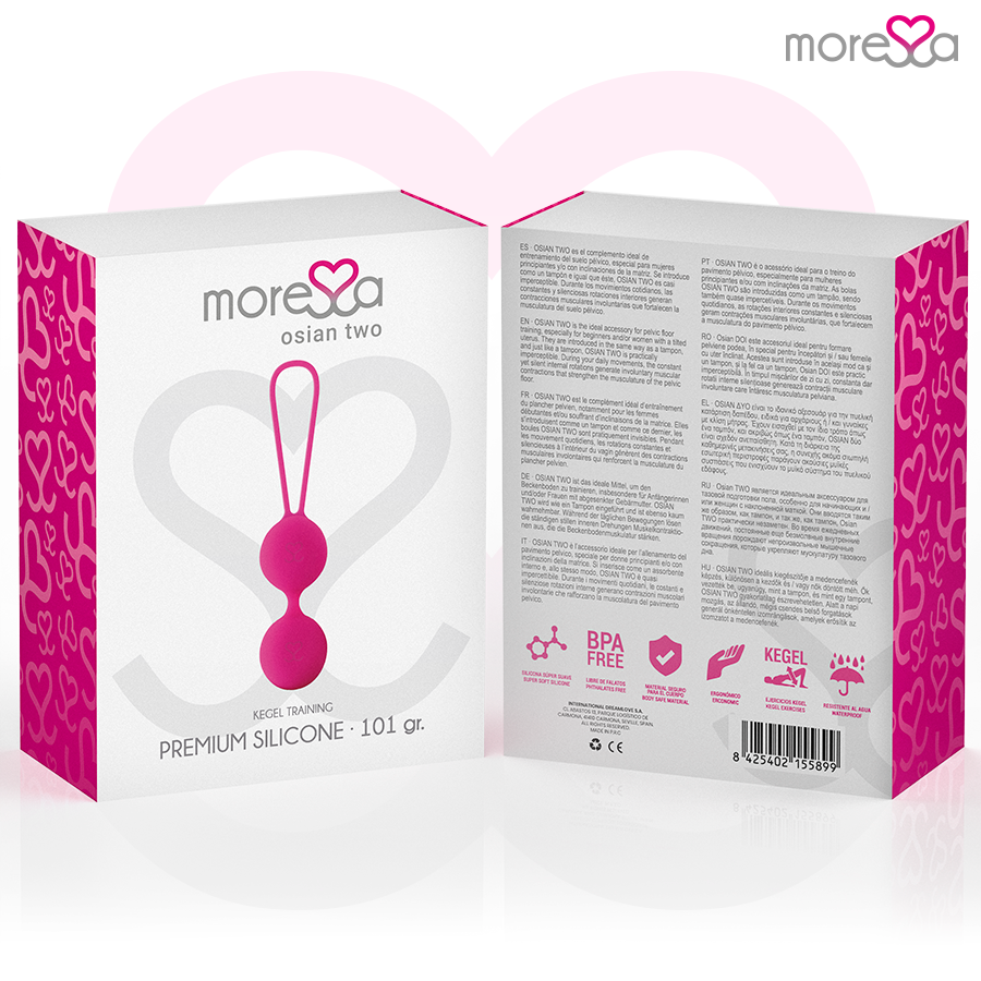 MORESSA - OSIAN TWO ENTRENAMIENTO SUELO PELVICO 101gr PREMIUM SILICONA ROSA