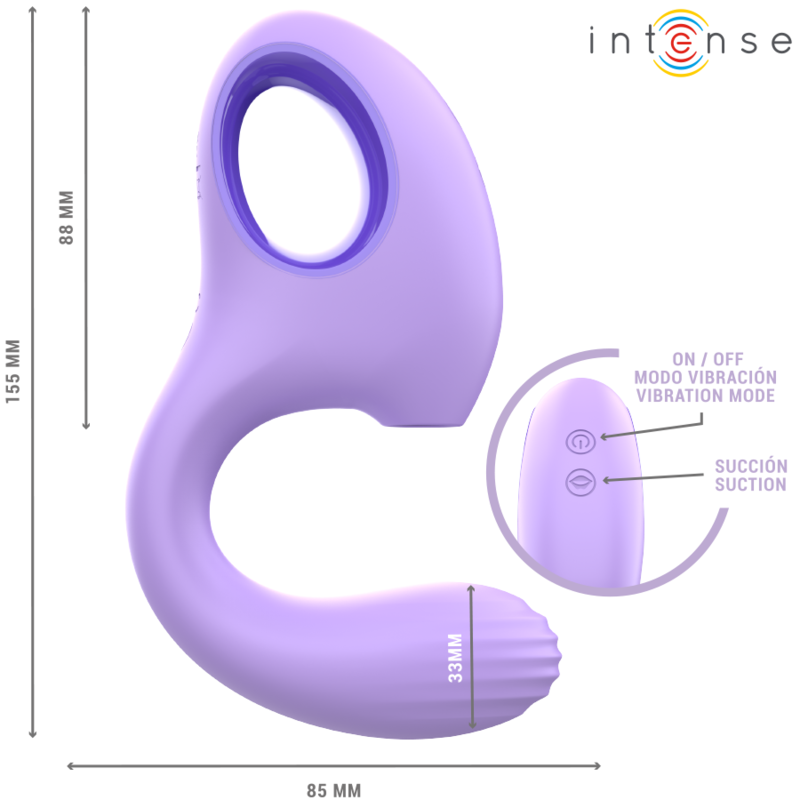 INTENSE - BAXTER VIBRADOR & ESTIMULADOR VIOLETA