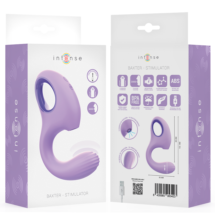 INTENSE - BAXTER VIBRADOR & ESTIMULADOR VIOLETA