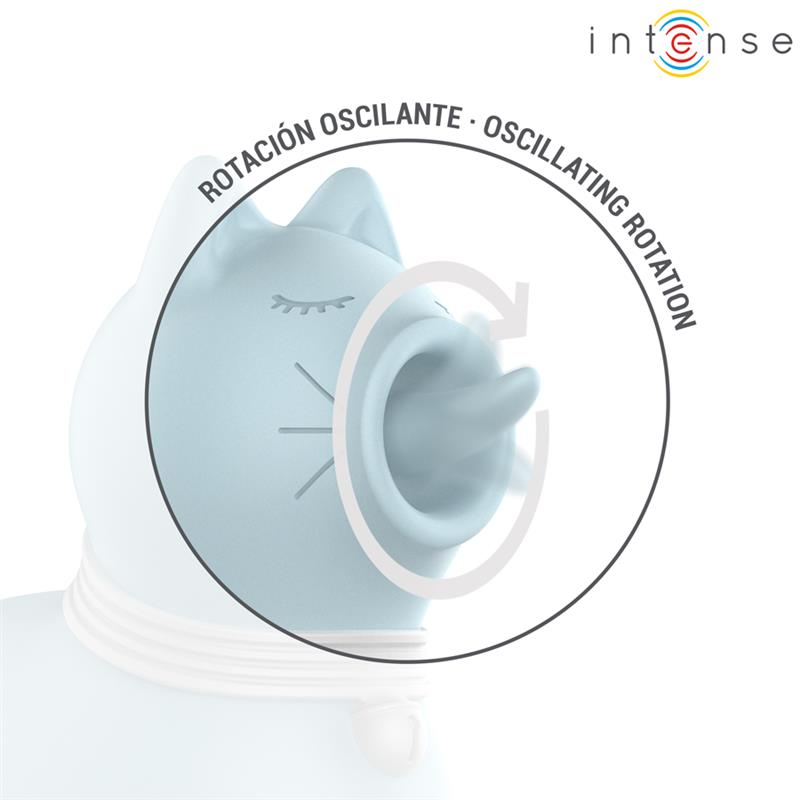 INTENSE - DUCHESS ESTIMULADOR CON LENGUA ROTATIVA 360º AZUL