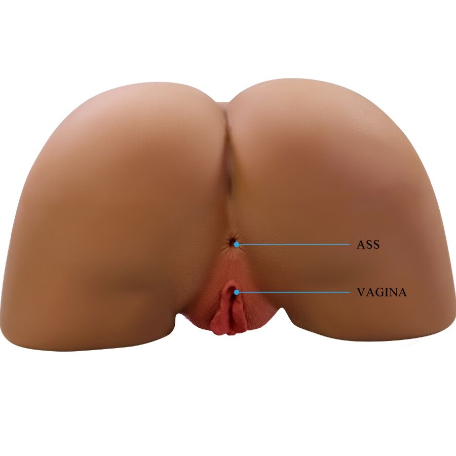 CRAZY BULL - GERIANN TRASERO FEMENINO REALISTA VIBRADOR & SUCCIONADOR CON SONIDO 5.5 KG