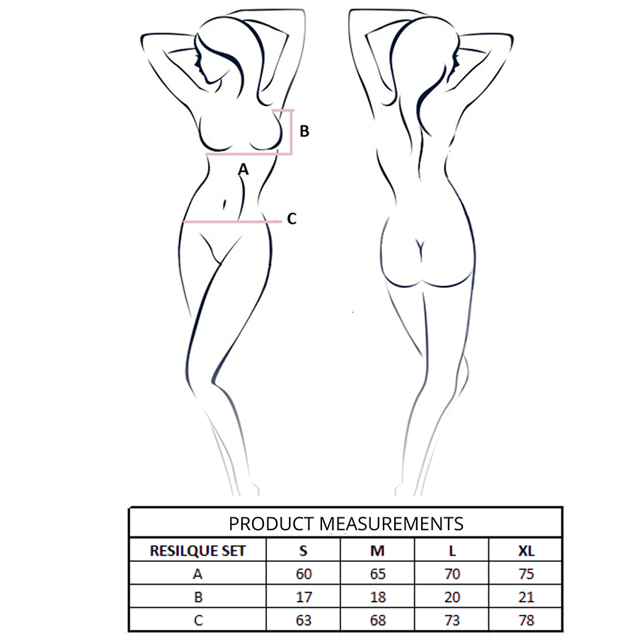 PASSION - RESILQUE SET SUJETADOR + TANGA ROJO L/XL