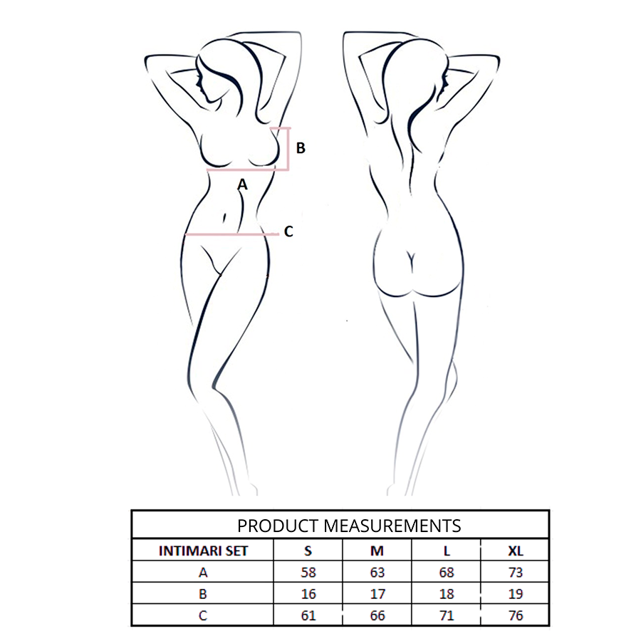 PASSION - INTIMARI SET SUJETADOR + BRAGAS ROSA L/XL