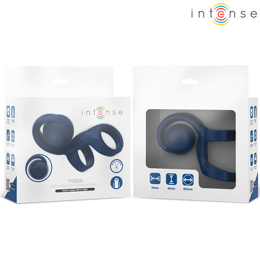 INTENSE - TYSON ANILLO POTENCIADOR CON CARACOL VIBRADOR Ø 3,2 CM