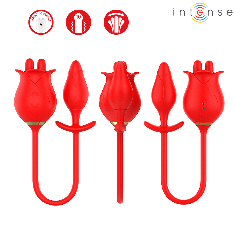 INTENSE - MELANIE DOBLE ESTIMULADOR CLÍTORIS CON LENGUA ZIGZAG